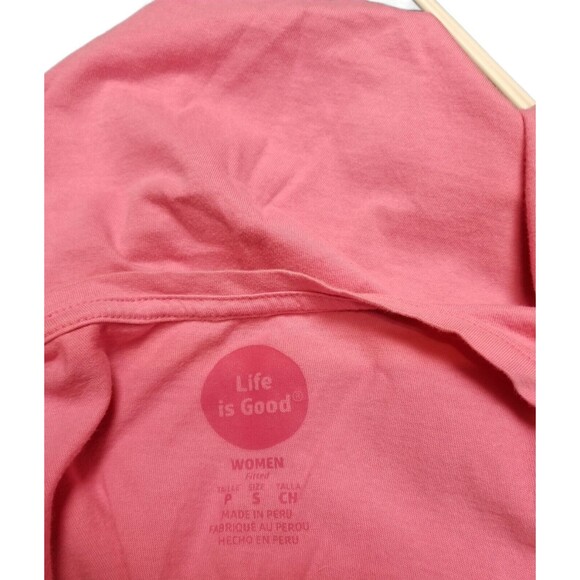Life is Good Women's Pink Short Sleeve Tee Shirt Good Day Sunshine Small - Picture 5 of 5